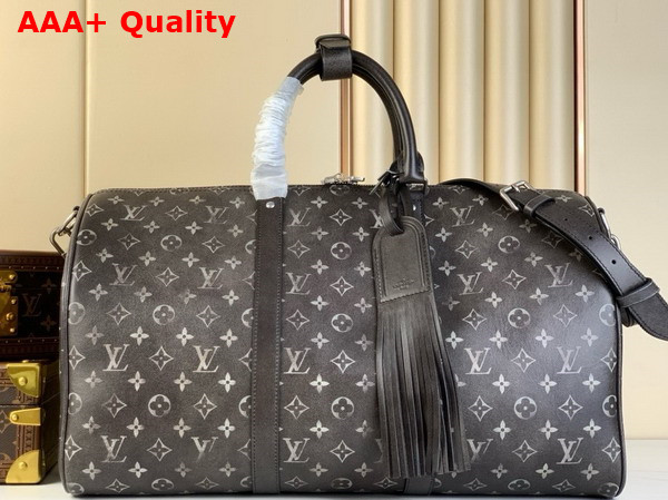 Louis Vuitton Keepall Bandouliere 50 in Black Brushed Monogram Cowhide Leather M11596 Replica