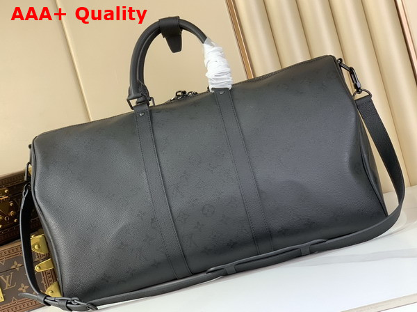 Louis Vuitton Keepall Bandouliere 50 in Black Monogram Midnight Coated Canvas Replica