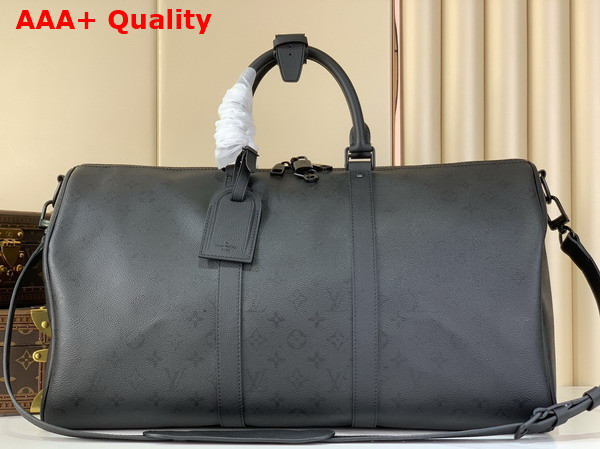 Louis Vuitton Keepall Bandouliere 50 in Black Monogram Midnight Coated Canvas Replica