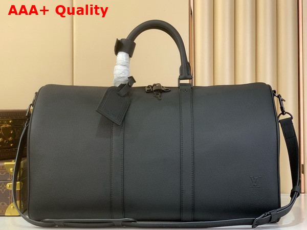 Louis Vuitton Keepall Bandouliere 50 in Black Waxy Calf Leather M26118 Replica