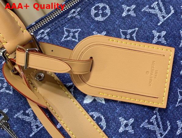 Louis Vuitton Keepall Bandouliere 50 in Blue Monogram Denim Flowers M27781 Replica