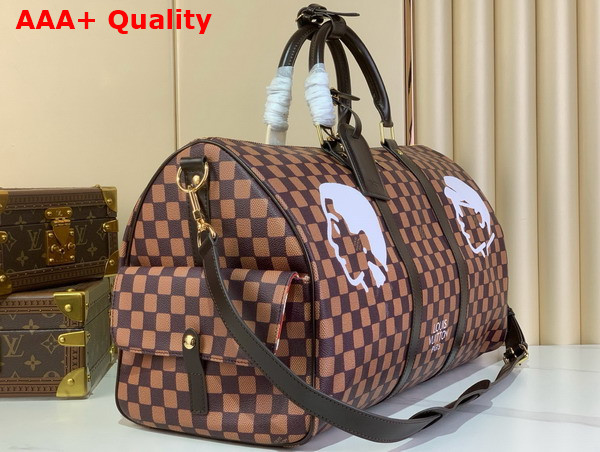 Louis Vuitton Keepall Bandouliere 50 in Brown Damier Phriendship Coated Canvas N40799 Replica