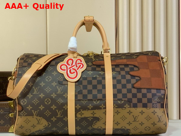 Louis Vuitton Keepall Bandouliere 50 in Brown Monogram Landscape Coated Canvas M26119 Replica