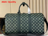 Louis Vuitton Keepall Bandouliere 50 in Forest Green Monogram Shadow Calf Leather M27179 Replica