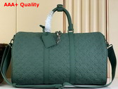 Louis Vuitton Keepall Bandouliere 50 in Forest Green Monogram Taurillon Leather M24440 Replica