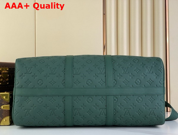 Louis Vuitton Keepall Bandouliere 50 in Forest Green Monogram Taurillon Leather M24440 Replica