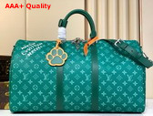 Louis Vuitton Keepall Bandouliere 50 in Green Monogram Canvas Replica