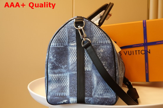 Louis Vuitton Keepall Bandouliere 50 in Marine Damier Salt Canvas N50059 Replica
