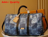 Louis Vuitton Keepall Bandouliere 50 in Marine Damier Salt Canvas N50059 Replica