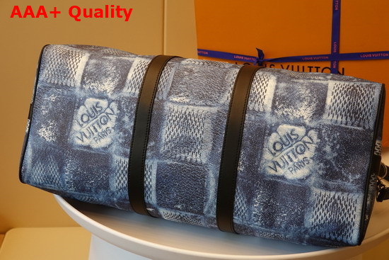 Louis Vuitton Keepall Bandouliere 50 in Marine Damier Salt Canvas N50059 Replica