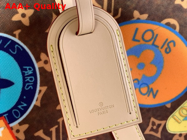 Louis Vuitton Keepall Bandouliere 50 in Monogram Canvas with a Print of Louis Vuitton Travel Stickers M15042 Replica