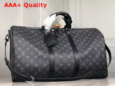 Louis Vuitton Keepall Bandouliere 50 in Monogram Eclipse Canvas Replica