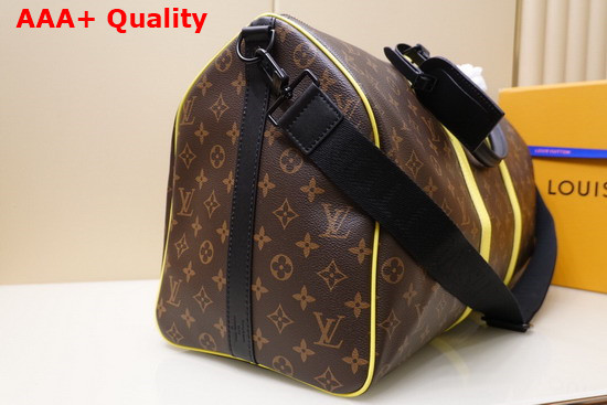 Louis Vuitton Keepall Bandouliere 50 in Monogram Macassar Canvas Florescent Yellow M45866 Replica