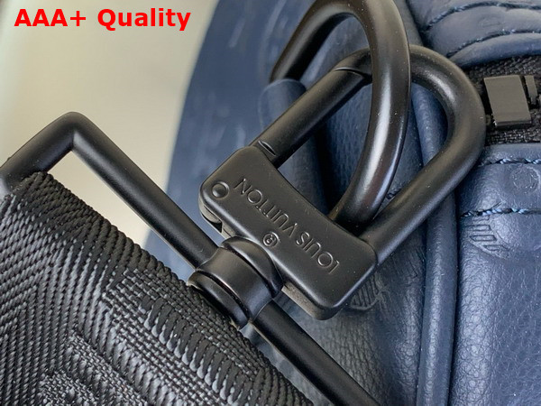 Louis Vuitton Keepall Bandouliere 50 in Navy Blue Monogram Shadow Embossed Calf Leather M14840 Replica