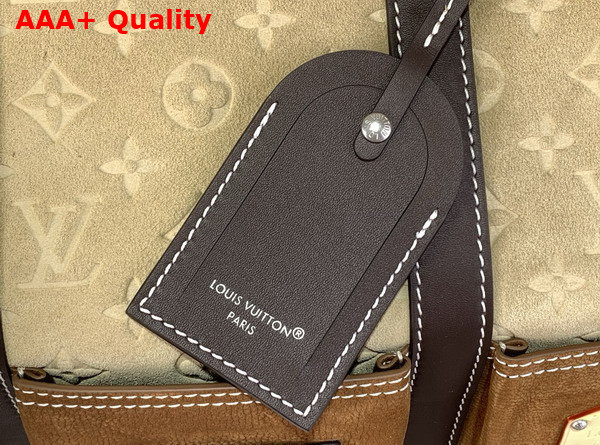 Louis Vuitton Keepall Bandouliere 50 in Tan Monogram Suede Leather Inspired by the Cult Favorite Workwear Style M26127 Replica