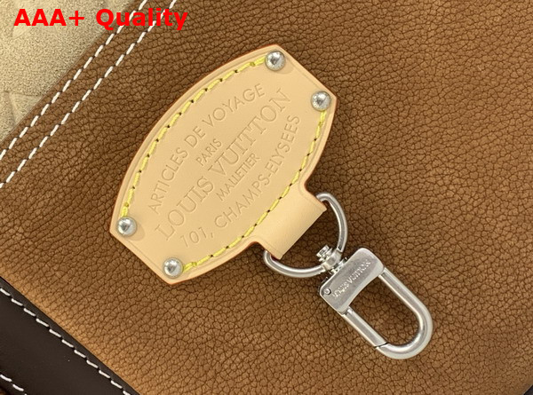 Louis Vuitton Keepall Bandouliere 50 in Tan Monogram Suede Leather Inspired by the Cult Favorite Workwear Style M26127 Replica