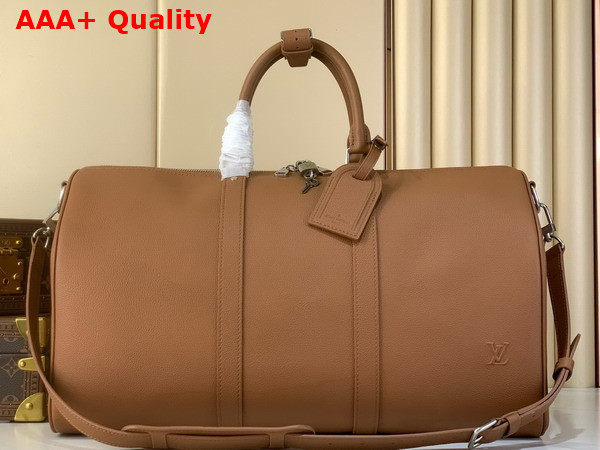 Louis Vuitton Keepall Bandouliere 50 in Tan Waxy Calf Leather M26065 Replica
