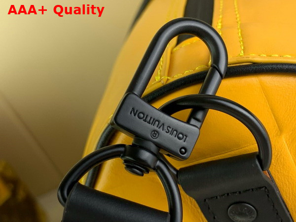 Louis Vuitton Keepall Bandouliere 50 in Yellow Damier Scuba Calfskin Leather M25019 Replica