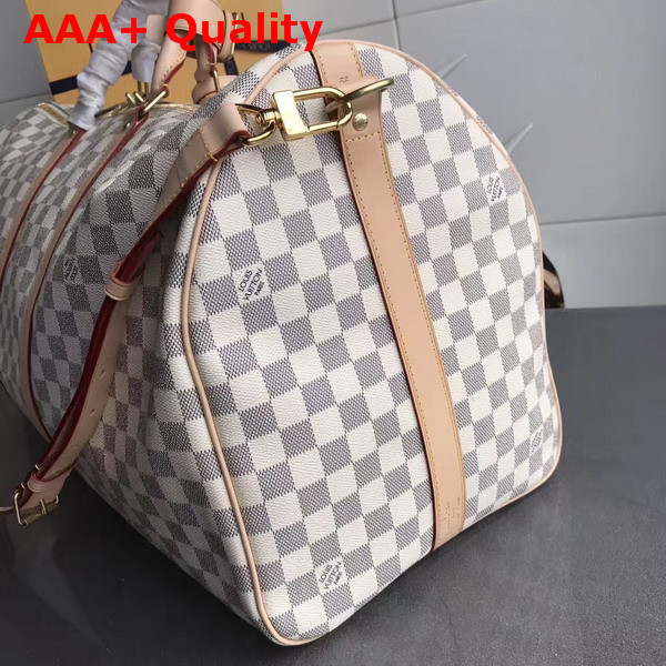 Louis Vuitton Keepall Bandouliere 55 Damier Azur Canvas N41429 Replica