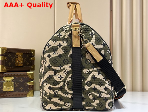 Louis Vuitton Keepall Bandouliere 55 Green Monogramouflage Replica