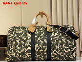 Louis Vuitton Keepall Bandouliere 55 Green Monogramouflage Replica
