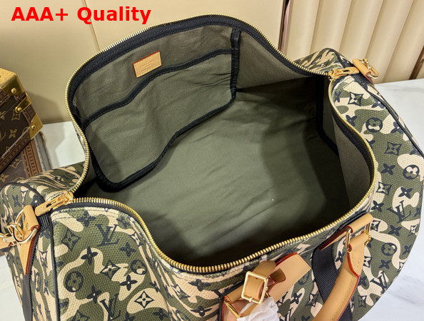 Louis Vuitton Keepall Bandouliere 55 Green Monogramouflage Replica
