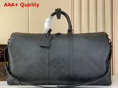 Louis Vuitton Keepall Bandouliere 55 in Black Monogram Midnight Coated Canvas M28405 Replica