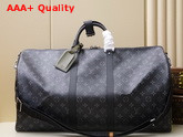 Louis Vuitton Keepall Bandouliere 55 in Monogram Eclipse Canvas Replica