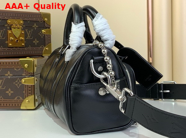 Louis Vuitton Keepall Cargo Bandouliere 25 in Black Calf Leather M13988 Replica
