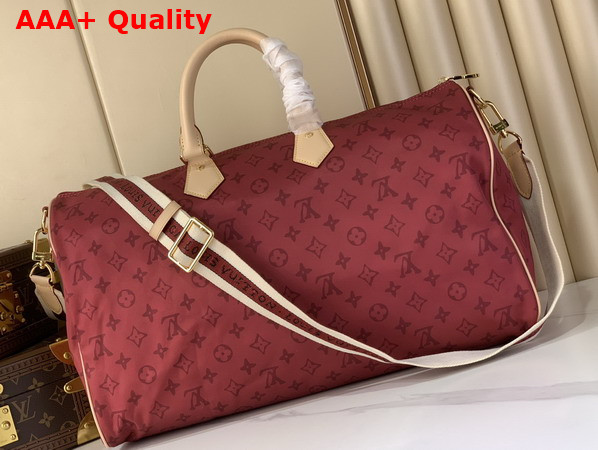 Louis Vuitton Keepall Foldable 45 in Monogram Red Nylon M25772 Replica