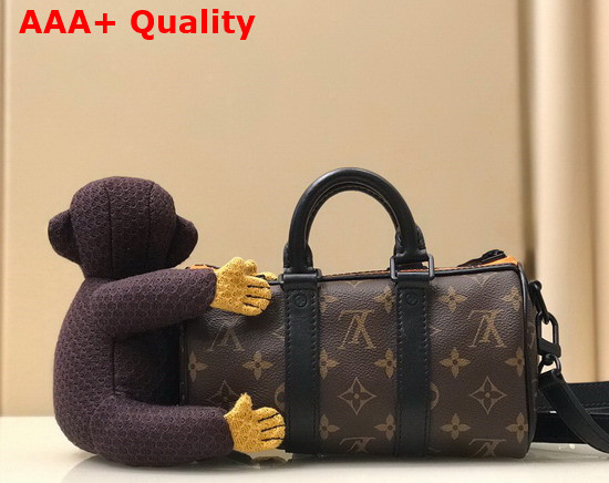 Louis Vuitton Keepall XS Bag Accessorized with a Knit Puppet M80118 Replica