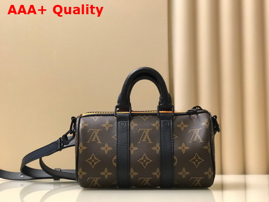 Louis Vuitton Keepall XS Bag for Men Pairs Monogram Canvas with Black Matte Leather M80201 Replica