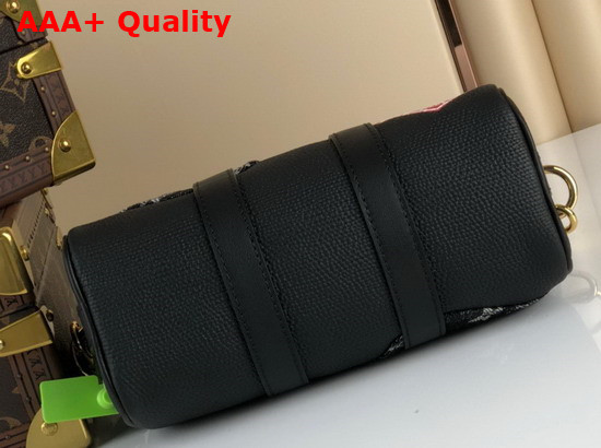 Louis Vuitton Keepall XS Black Monogram Denim and Taurillon Leather M81010 Replica