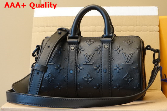Louis Vuitton Keepall XS Black Monogram Seal Cowhide Leather M57960 Replica