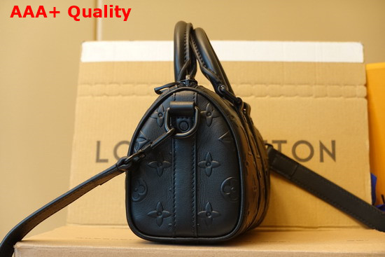 Louis Vuitton Keepall XS Black Monogram Seal Cowhide Leather M57960 Replica