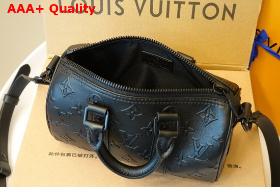 Louis Vuitton Keepall XS Black Monogram Seal Cowhide Leather M57960 Replica