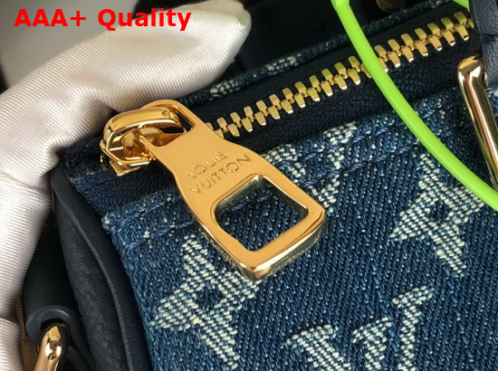 Louis Vuitton Keepall XS Blue Monogram Denim and Navy Blue Taurillon Leather M81011 Replica