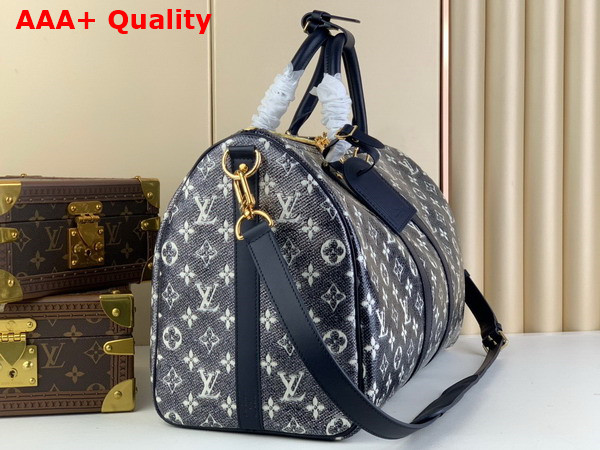 Louis Vuitton Keepall bandouliere 45 in Blue Monoglam Coated Canvas M22923 Replica