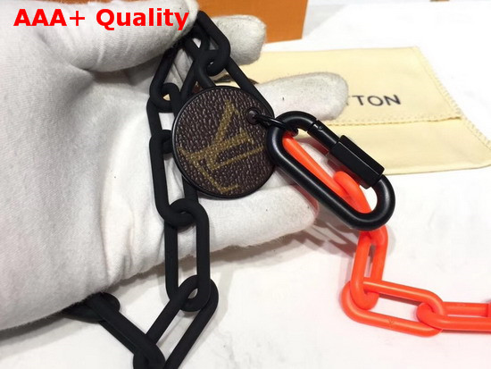 Louis Vuitton Key Chain Bag Charm and Key Holder Orange and Black MP2296 Replica