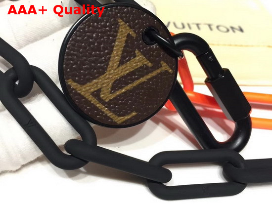 Louis Vuitton Key Chain Bag Charm and Key Holder Orange and Black MP2296 Replica