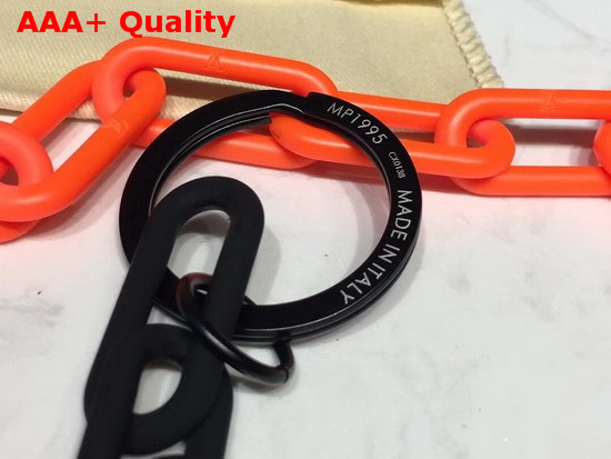 Louis Vuitton Key Chain Bag Charm and Key Holder Orange and Black MP2296 Replica