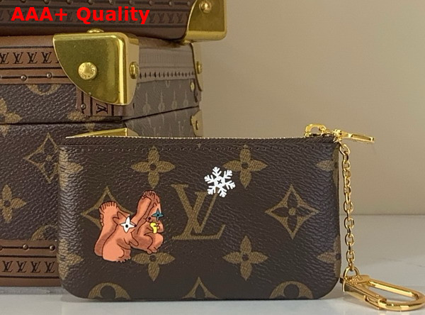 Louis Vuitton Key Pouch Monogram Blue Frost Coated Canvas M15341 Replica