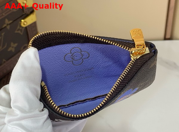 Louis Vuitton Key Pouch Monogram Blue Frost Coated Canvas M15341 Replica