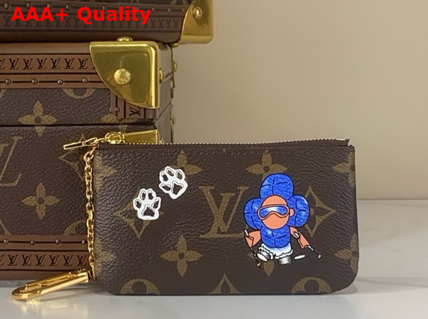 Louis Vuitton Key Pouch Monogram Blue Frost Coated Canvas M15341 Replica