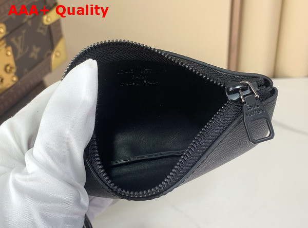 Louis Vuitton Key Pouch in Black Monogram Midnight Coated Canvas M26776 Replica