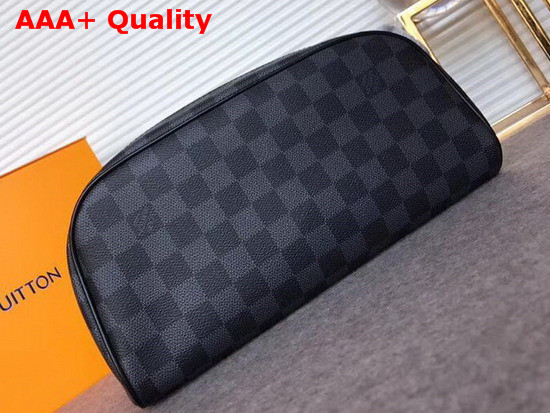 Louis Vuitton King Size Toiletry Bag Damier Graphite Canvas Replica