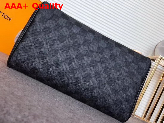 Louis Vuitton King Size Toiletry Bag Damier Graphite Canvas Replica
