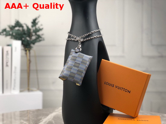 Louis Vuitton Kirigami Necklace Damier LV Pop Blue Replica