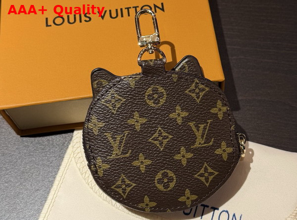 Louis Vuitton Kitty Coin Purse Monogram Cowhide Leather and Coated Canvas M15139 Replica
