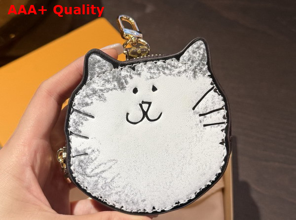 Louis Vuitton Kitty Coin Purse Monogram Cowhide Leather and Coated Canvas M15139 Replica